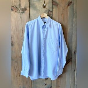 Neiman Marcus Ike Behar blue button down shirt excellent condition 15 1/2R